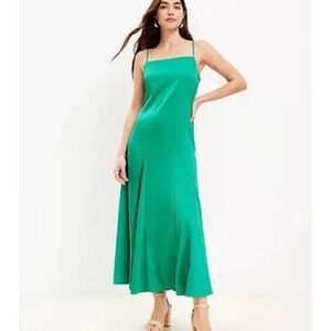 NWT Ann Taylor Loft Women's Slip Dress Green Size 6